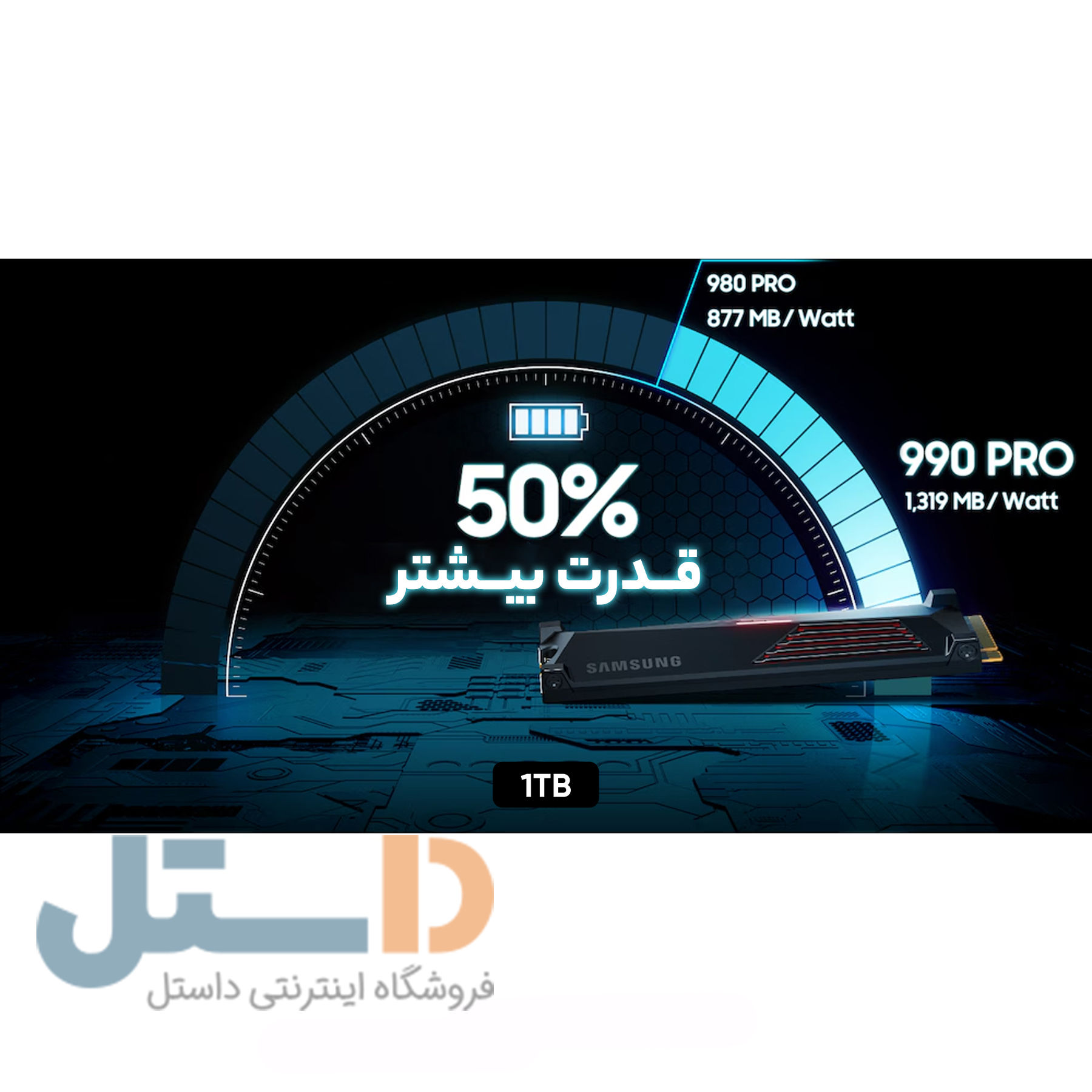 اس اس دی اینترنال سامسونگ مدل 990PRO with Heatsink ظرفیت یک ترابایت -gallery-3 - https://www.dostell.com/